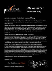 Newsletter provocal